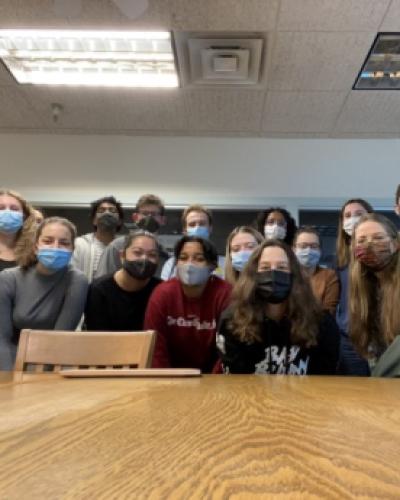 Molly O&#039;Toole and students in class